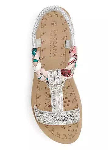 LASCANA Elastic Straps with Gemstones Sandals | Grattan