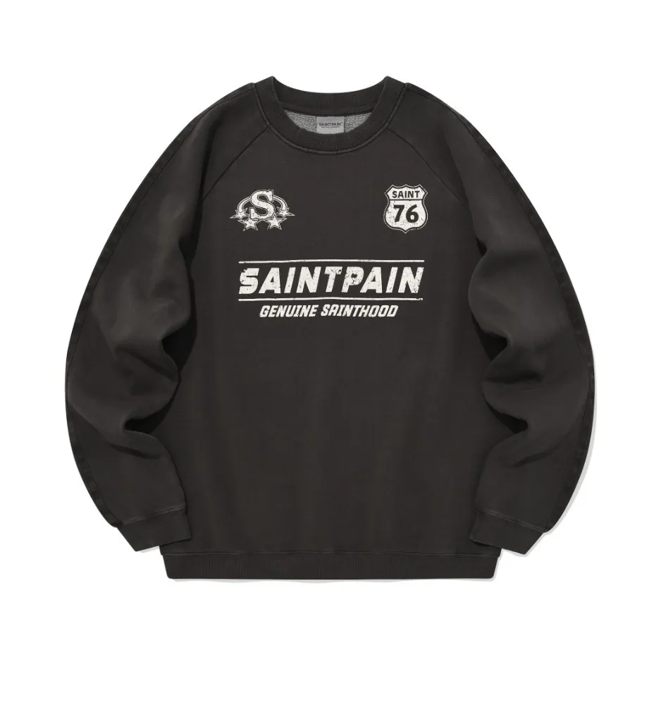 SAINTPAIN  |Unisex Street Style Logo Hoodies & Sweatshirts