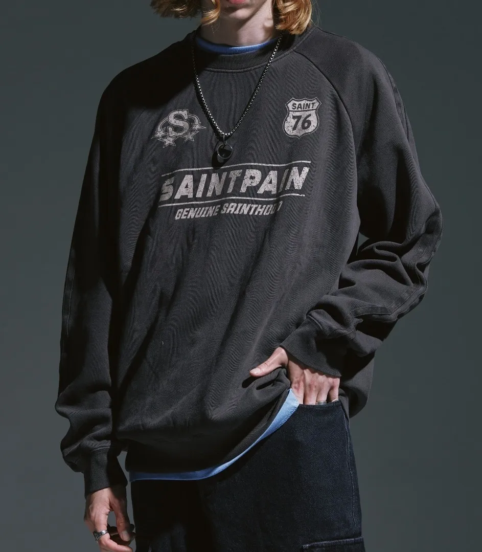 SAINTPAIN  |Unisex Street Style Logo Hoodies & Sweatshirts